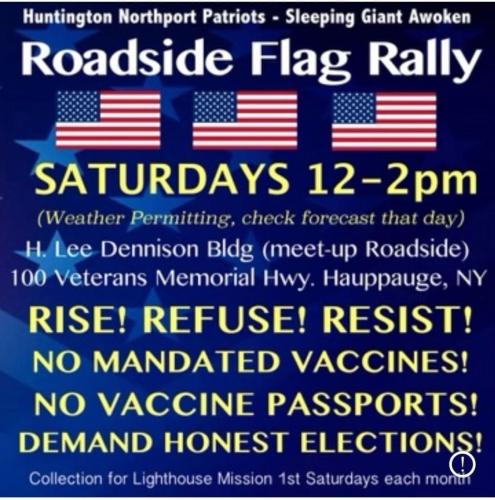 Hauppauge, NY - Every Saturday - Roadside Flag Protest