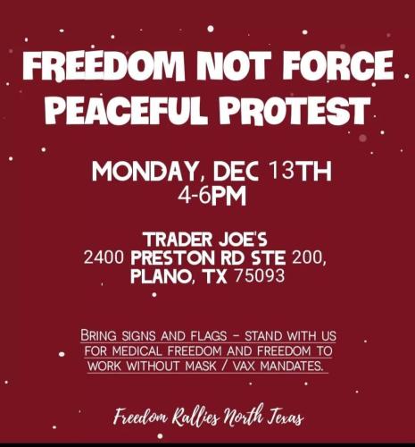 Plano, Texas - Dec 13 - Trader Joes
