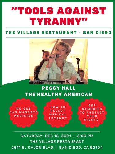 San Diego, CA - Dec 18 - Peggy Hall - Tools Against Tyranny