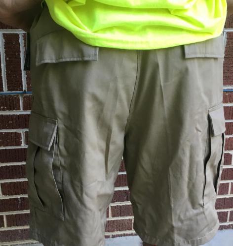 Khaki shorts Rothco Military Surplus Dalton GA BearTrax back