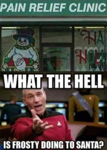 what the Hell is Frosty doing to Santa