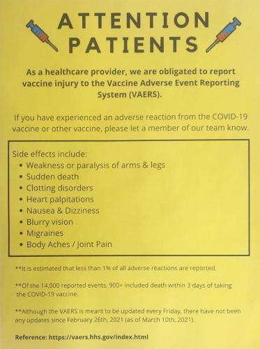 Attention Vax Patients