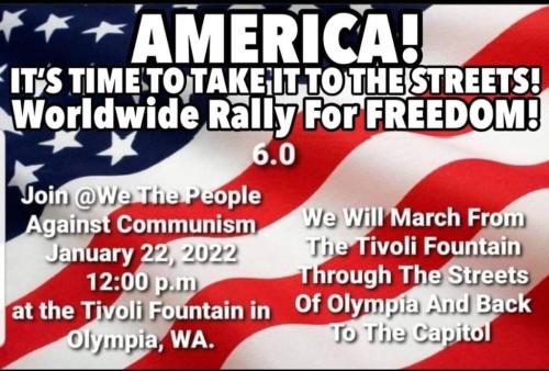 Olympia, Washington - Jan 22 - Worldwide Rally for Freedom