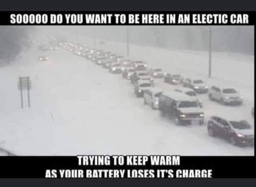 ev cars in snow