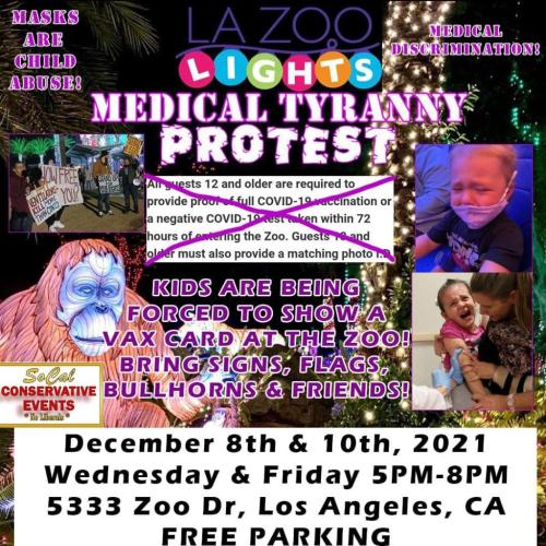 Los Angeles, CA - Dec 8 & 10 - Protest At LA Zoo