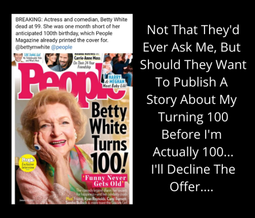 Betty white cover and my rsponse...