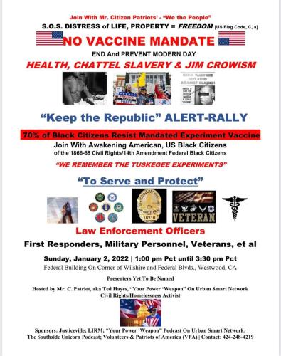 Westwood, CA - Jan 2, 2022 - Medical Freedom Rally
