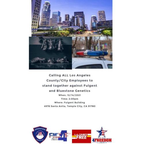 Temple City, CA - Dec 14 - LA City Employees Stand Againt Fulgent and Bluestone Genetics