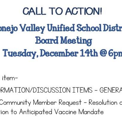 Conejo Valley Unifed School District - Dec 14
