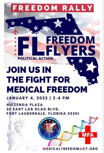 Fort Lauderdale, Florida- Jan 4, 2022 - Freedom Rally