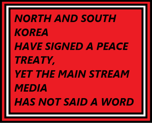 NORTH AND SOUTH KOREA HAS SIGNED A PEACE TREATY
