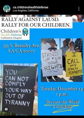 Los Angeles, CA - Rally Against LAUSD - Dec 14