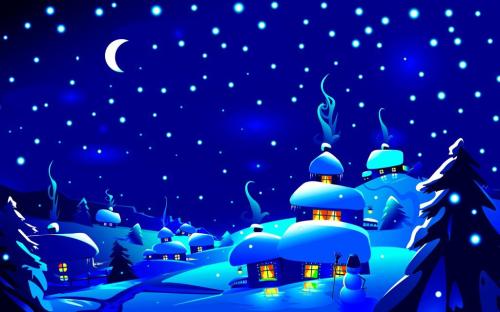 ! Blue Winter Village