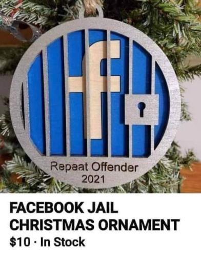 fb jail christmas ornament