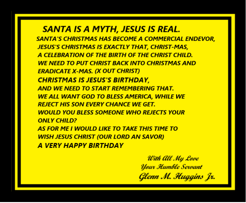 HAPPY BIRTHDAY JESUS