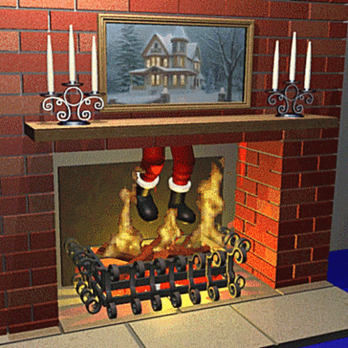santa-stuck-up-chimney-santa-on-fire