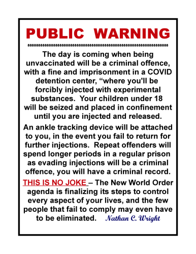PUBLIC WARNING