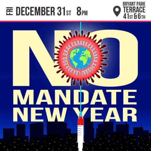 New York, Dec 31, 2021 - No Mandate New Year Celebration