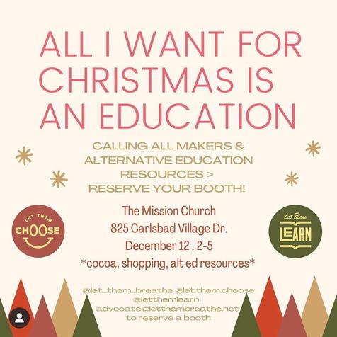 Carlsbad, CA - Dec 12 - Vendors for Alternative Education Resources