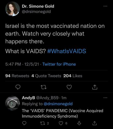Israel VAIDS (Aids from Vaccines)