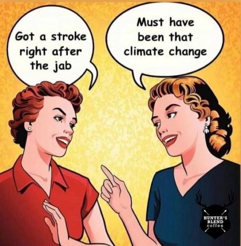 got stroke after jab climate change vaccine liars of left hoax plandemic