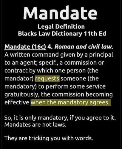 Mandatory Definition 1