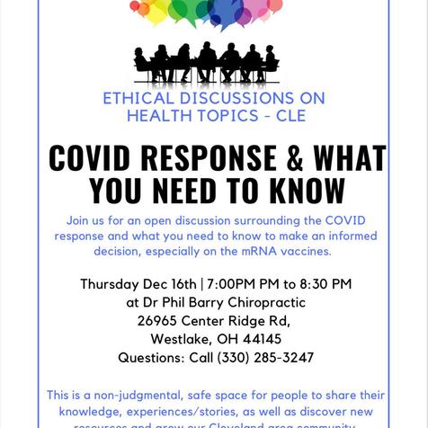 Westlake, Ohio - Dec 16 - Covid Response and What You Need to Know