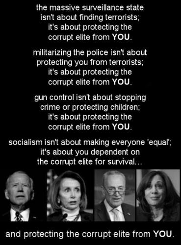 its about protecting the corrupt elite from YOU