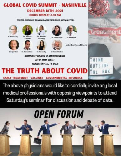 Nashville, Tennessee - Dec 18 - Global Covid Summit