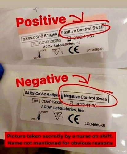 covid test swabs exposed