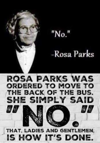 rosa said NO
