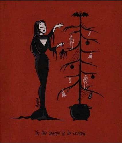 Morticia Addams Xmas Tree
