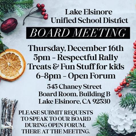 Lake Elsinore, CA - Dec 16