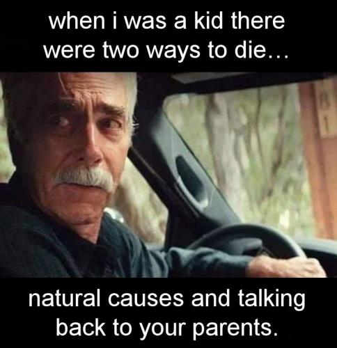 when i was a kid there was two ways to die