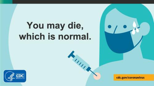 CDC you may die, normal with vax