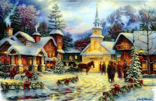 ! Old time Xmas scene