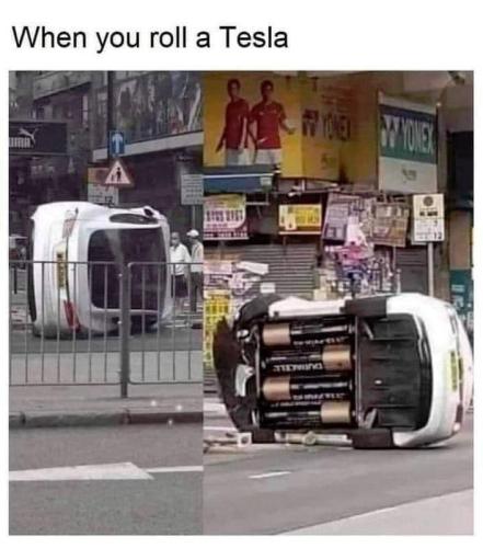 rolled tesla