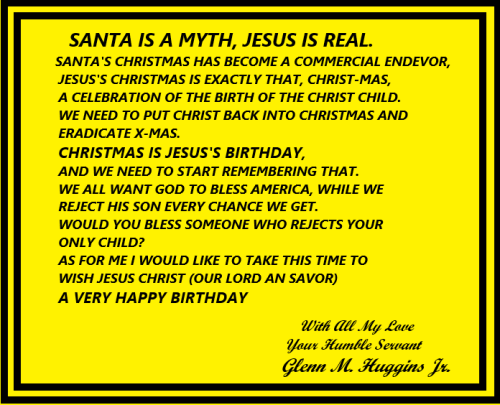 HAPPY BIRTHDAY JESUS