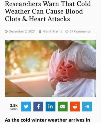 cold weather blood clots