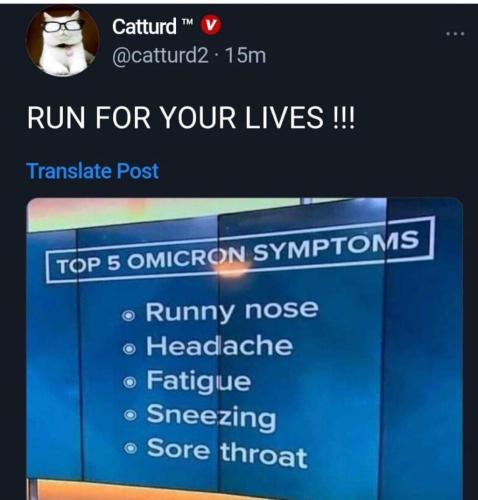 Top Omnicron symptoms