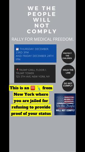New York, New York - Dec 18 & 20 - Rally for Medical Freedom