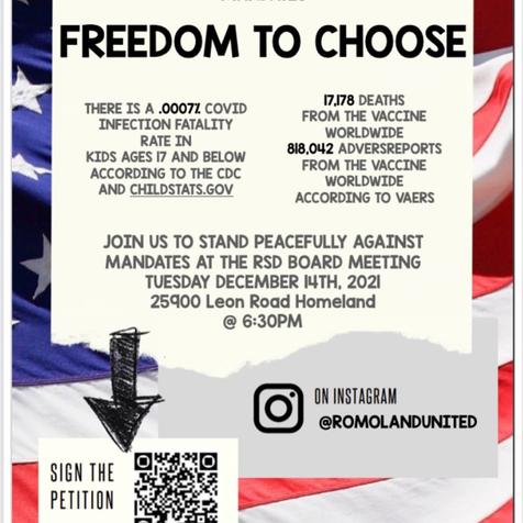 Homeland, CA - Dec 14 - Rally and School Board Meeting