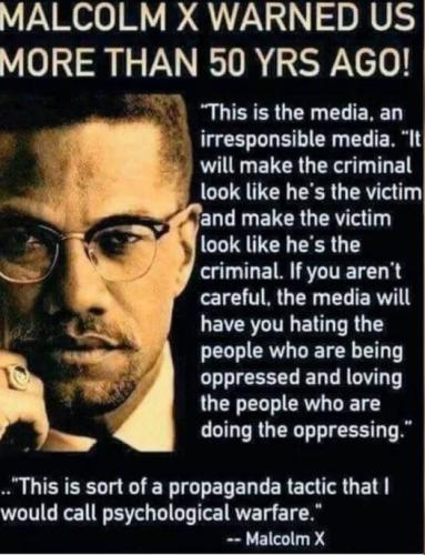 malcom X warning
