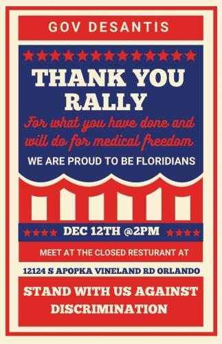 Orlando, Florida - Dec 12 - Rally in Support of Governor Desantis