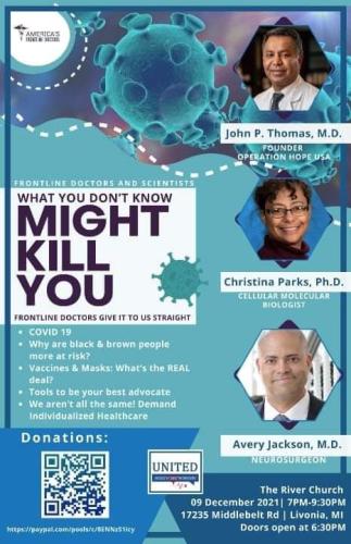 Livonia, Michigan - Dec 9  - Presentation by Frontline Doctors and Scientists