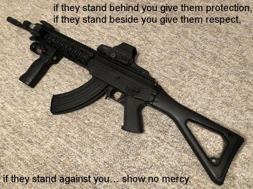 if they stand behind you give them protection