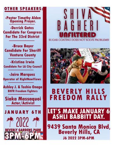 Beverly Hills, CA - Jan 6, 2022 - Freedom Rally