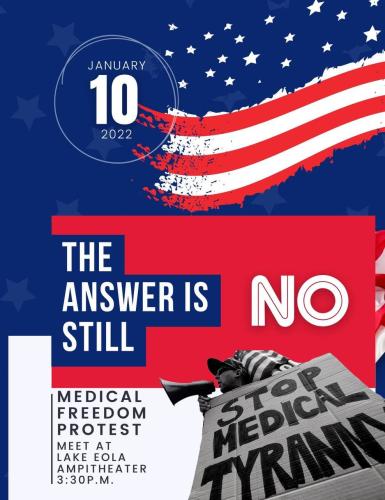 Orlando, Florida, Jan 10, 2022 - Medical Freedom Protest