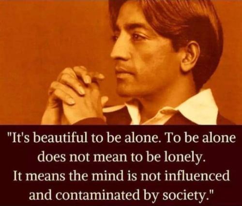 its beautiful to be alone