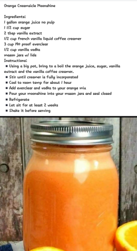 Orange Dreamsicle Moonshine